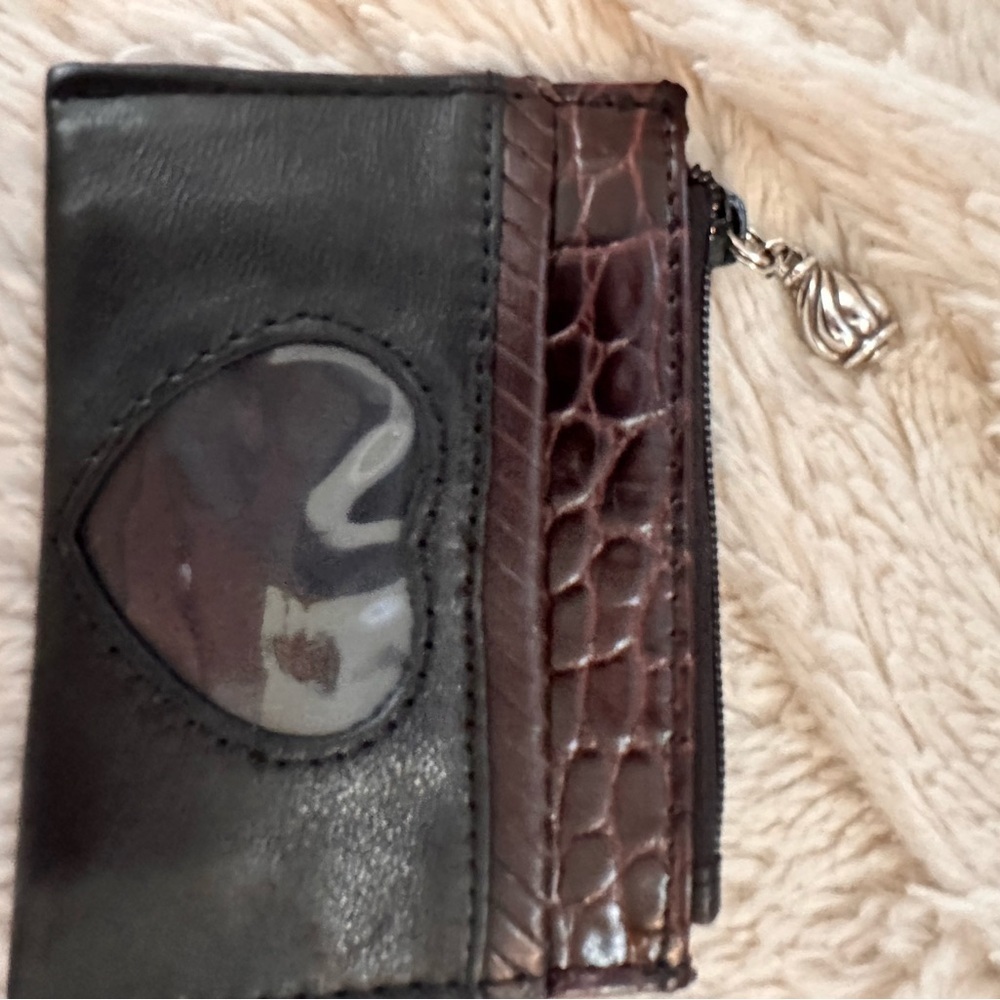 Brighton 🖤 “Dolores” Black Pebble/Brown Croco Embossed Leather 3 piece Set IOB - Picture 13 of 16